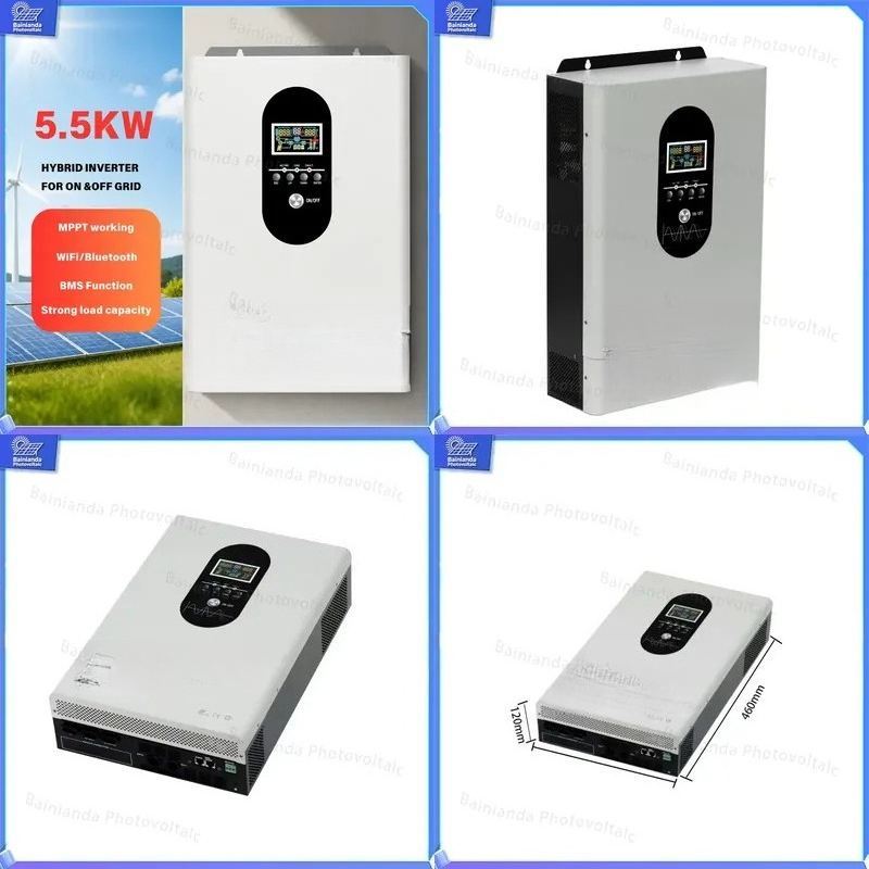 Hybrid Solar Inverter 5.5Kw Mppt 48V - 3kW 5.5kW Hibrit Güneş İnvertörü 110V