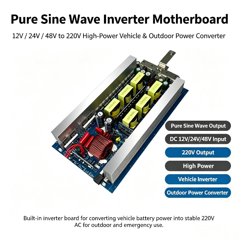 Pure Sine Wave Inverter Board 24V 48V - Saf Sinüs Dalga İnvertör Ana Kartı,