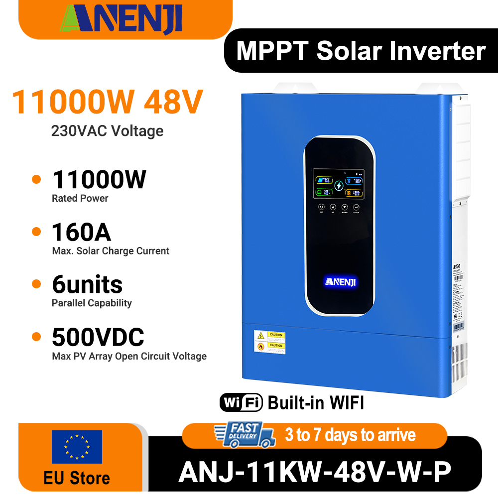 ANENJI 11KW 48V Hibrit Solar İ - Hybrid Solar Inverter 5.5Kw Mppt 48V incelemesi ve fiyatı