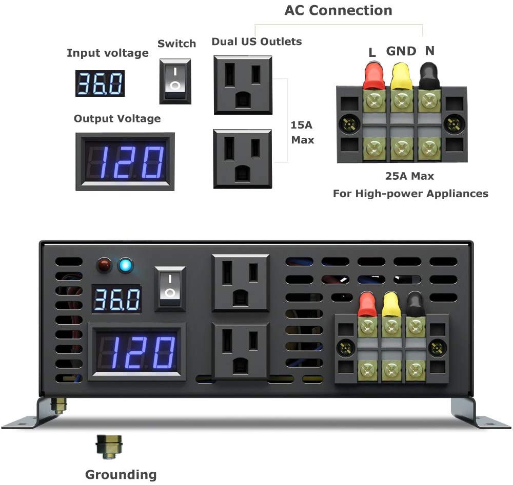 Şebeke Dışı Saf Sinüs Dalgası  - Pure Sine Wave Inverter 5000W 48V 220V incelemesi ve fiyatı