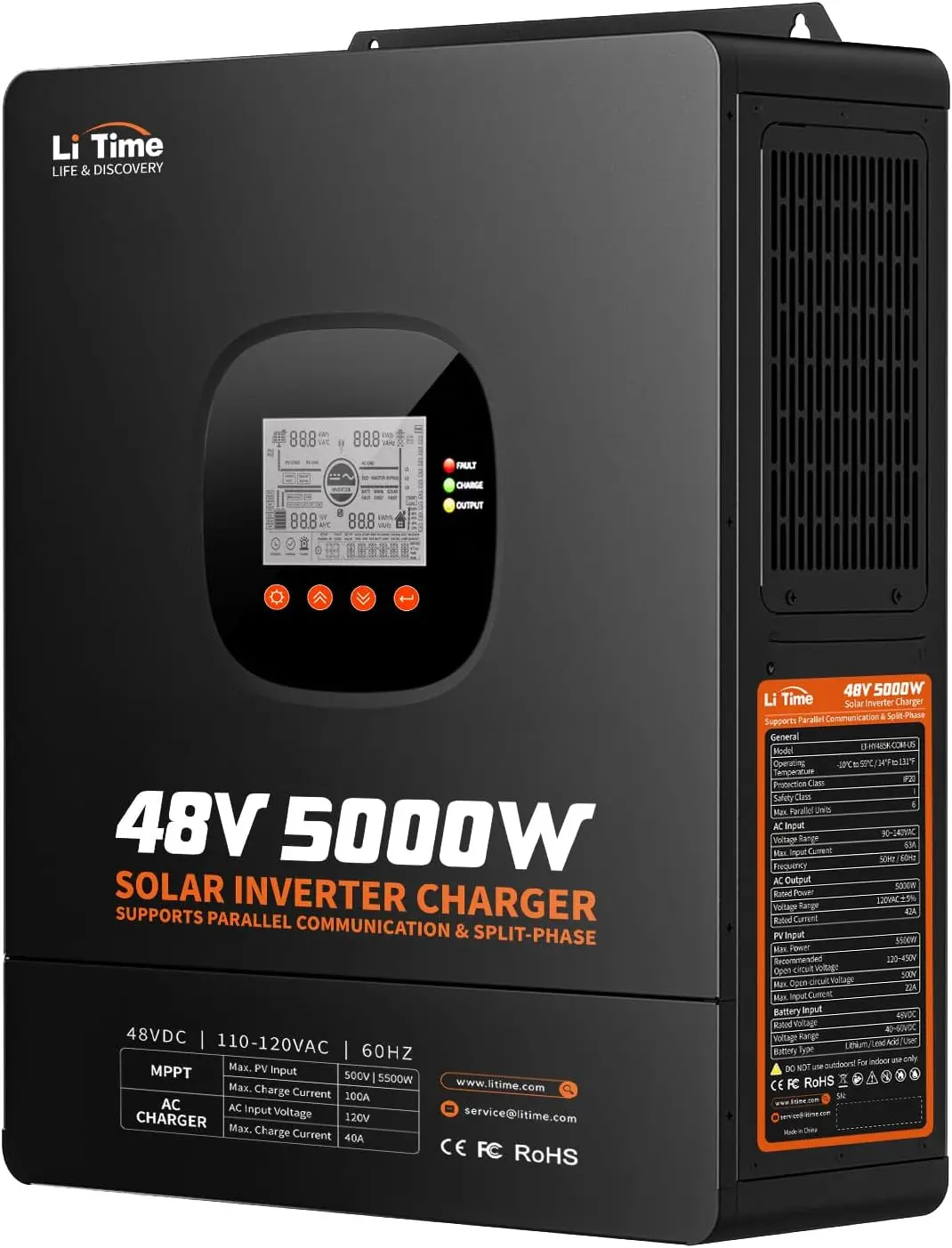 LiTime 5000W Güneş Enerjili Hi - Parallel Solar Inverter 48V 5000W Mppt incelemesi ve fiyatı