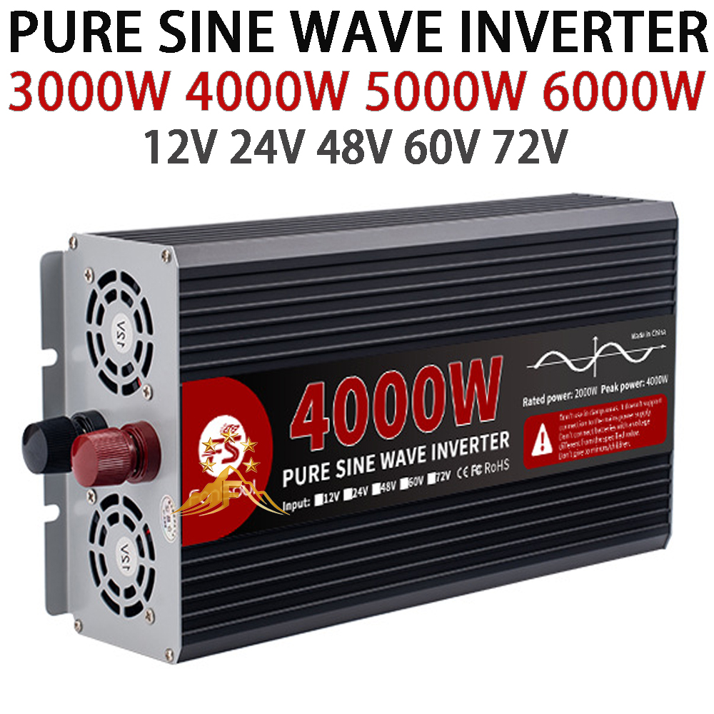 Gerçek Güç Saf Sinüs Dalga İnv - Pure Sine Wave Inverter 5000W 48V 220V incelemesi ve fiyatı