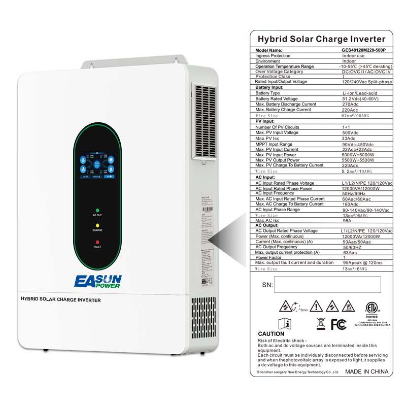 EASUN POWER 120V/110V 12KW hib - Grid Tie Inverter Limiter 2000W incelemesi ve fiyatı