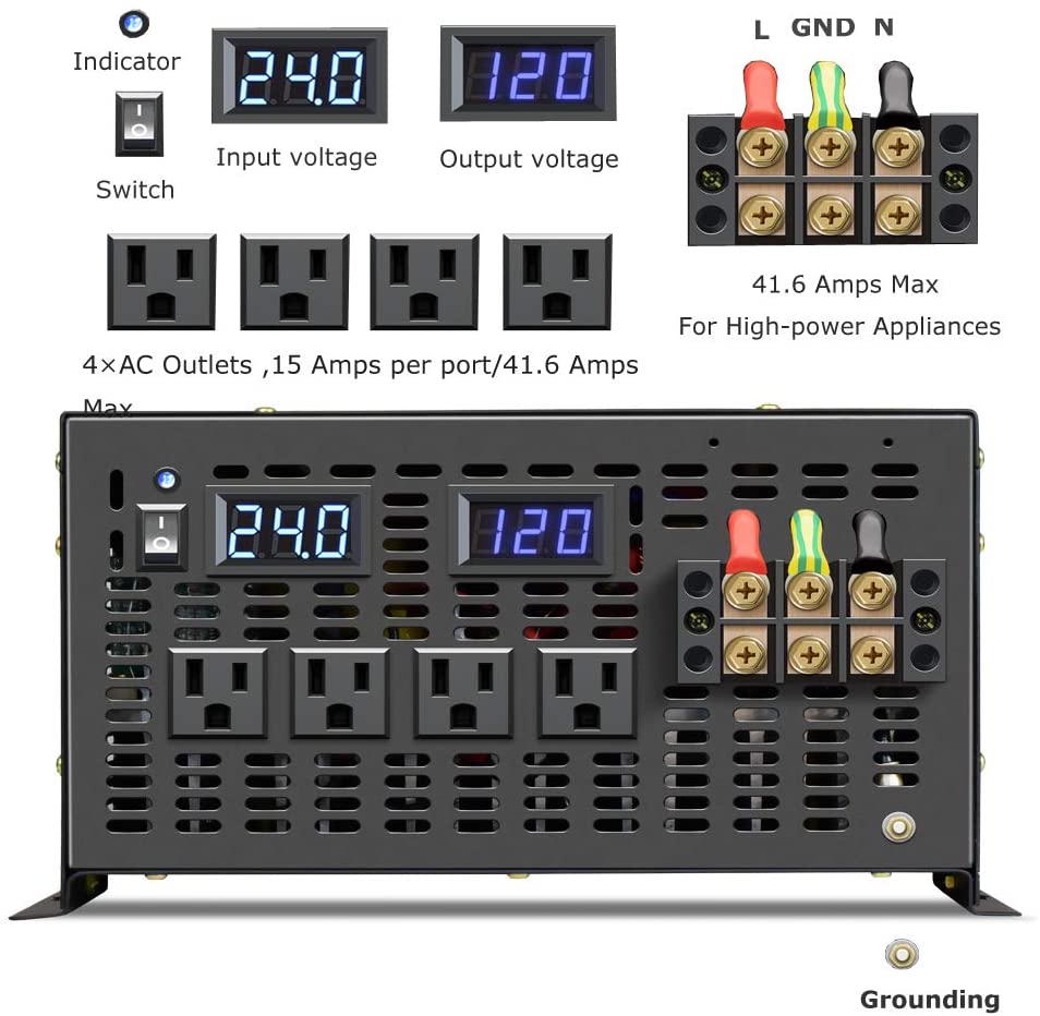 Şebeke Dışı Saf Sinüs Dalgası  - Pure Sine Wave Inverter 5000W 48V 220V incelemesi ve fiyatı