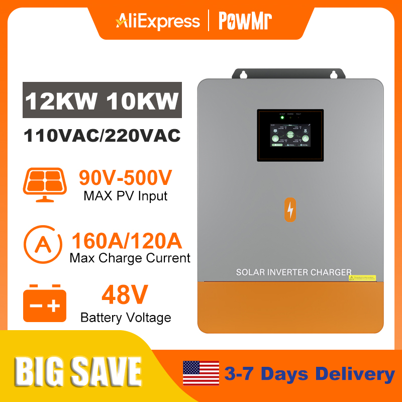 PowMr 12KW 10KW Bölünmüş Faz İ - Split Phase Inverter 10Kw 110V 220V incelemesi ve fiyatı