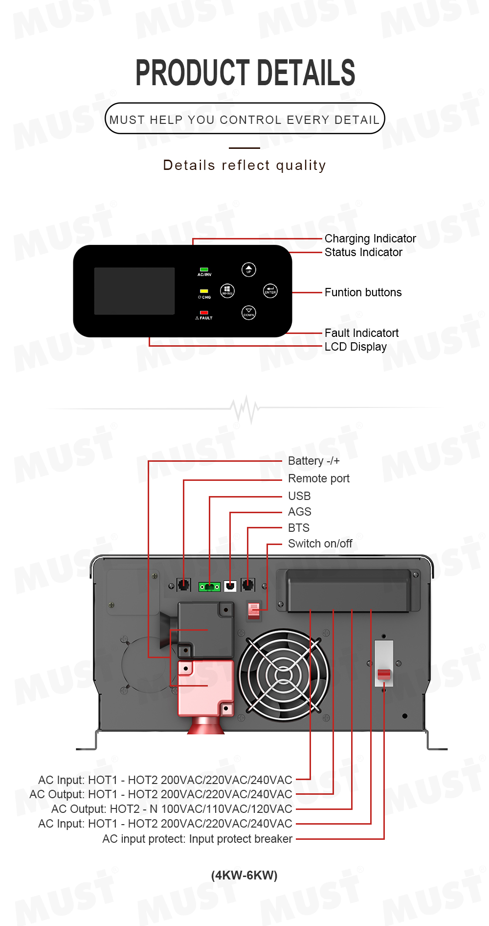 En Çok Satan 110V 120V 220V 24 - Pure Sine Wave Inverter 5000W 48V 220V incelemesi ve fiyatı