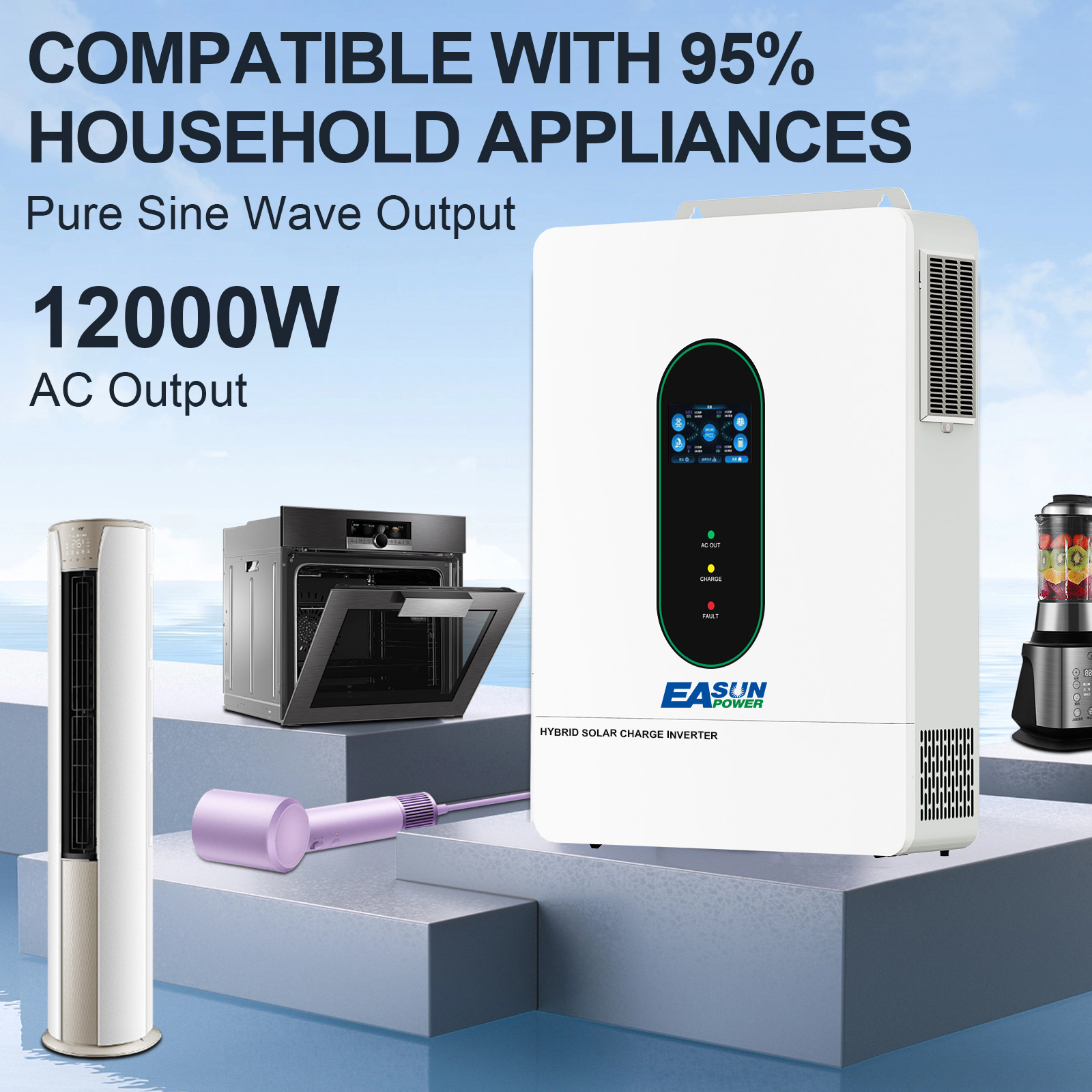 EASUN POWER 12KW Bölünmüş Fazl - Grid Tie Inverter Limiter 2000W incelemesi ve fiyatı